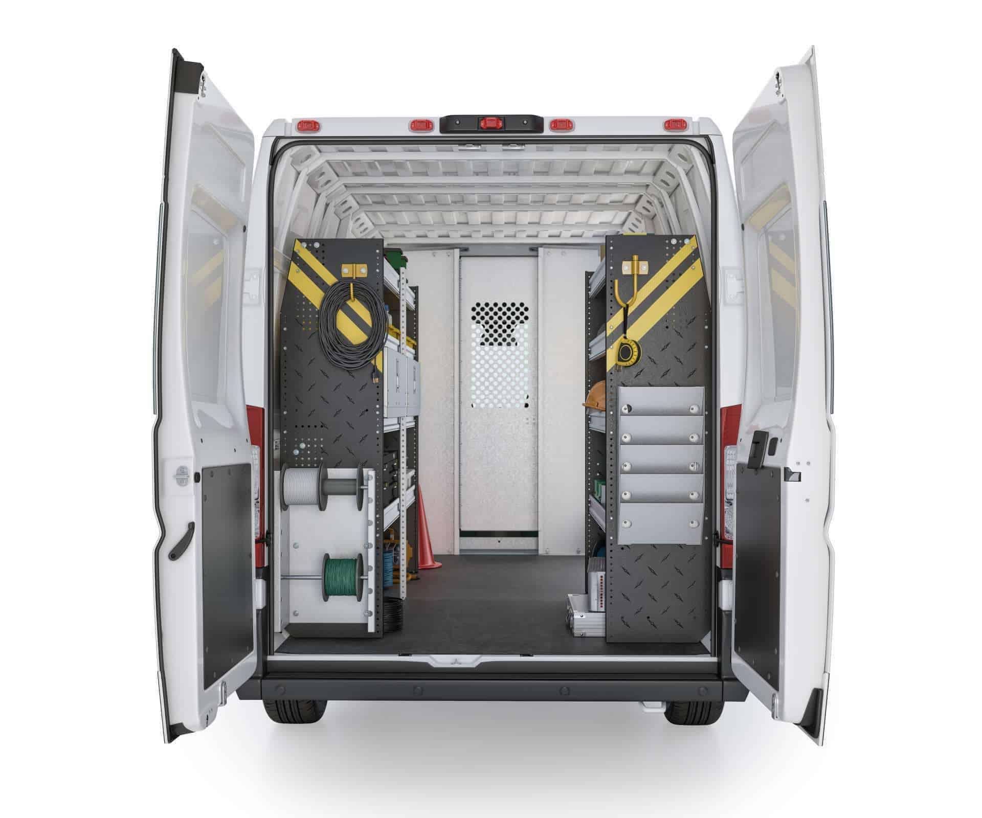 Electrician Van Shelving Package, RAM ProMaster, 118″ / 136″ WB – RPS-11