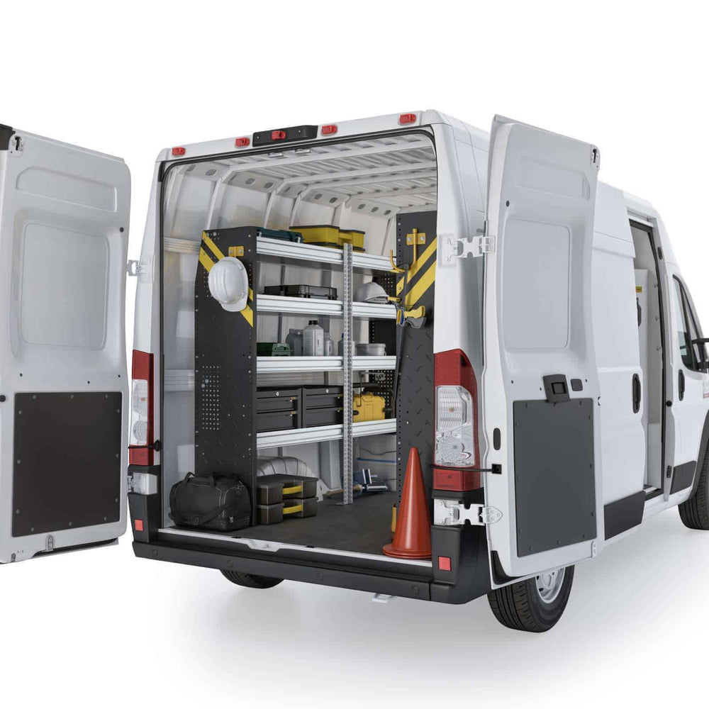 
                      
                        Mobile Service & Plumbing Van Shelving Package, RAM ProMaster, 118” / 136” WB – RPS-16
                      
                    