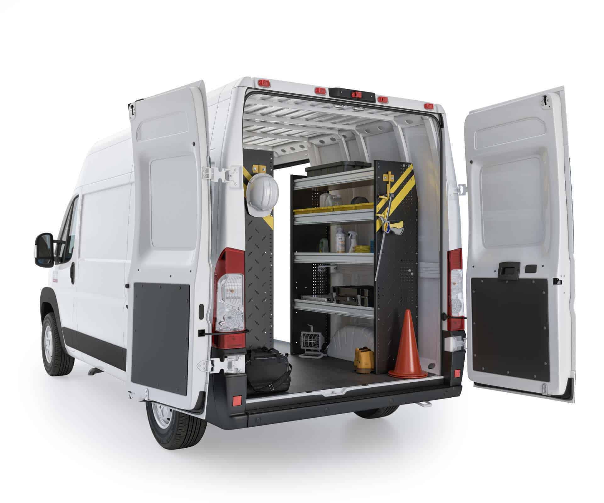 Mobile Service & Plumbing Van Shelving Package, RAM ProMaster, 118” / 136” WB – RPS-16