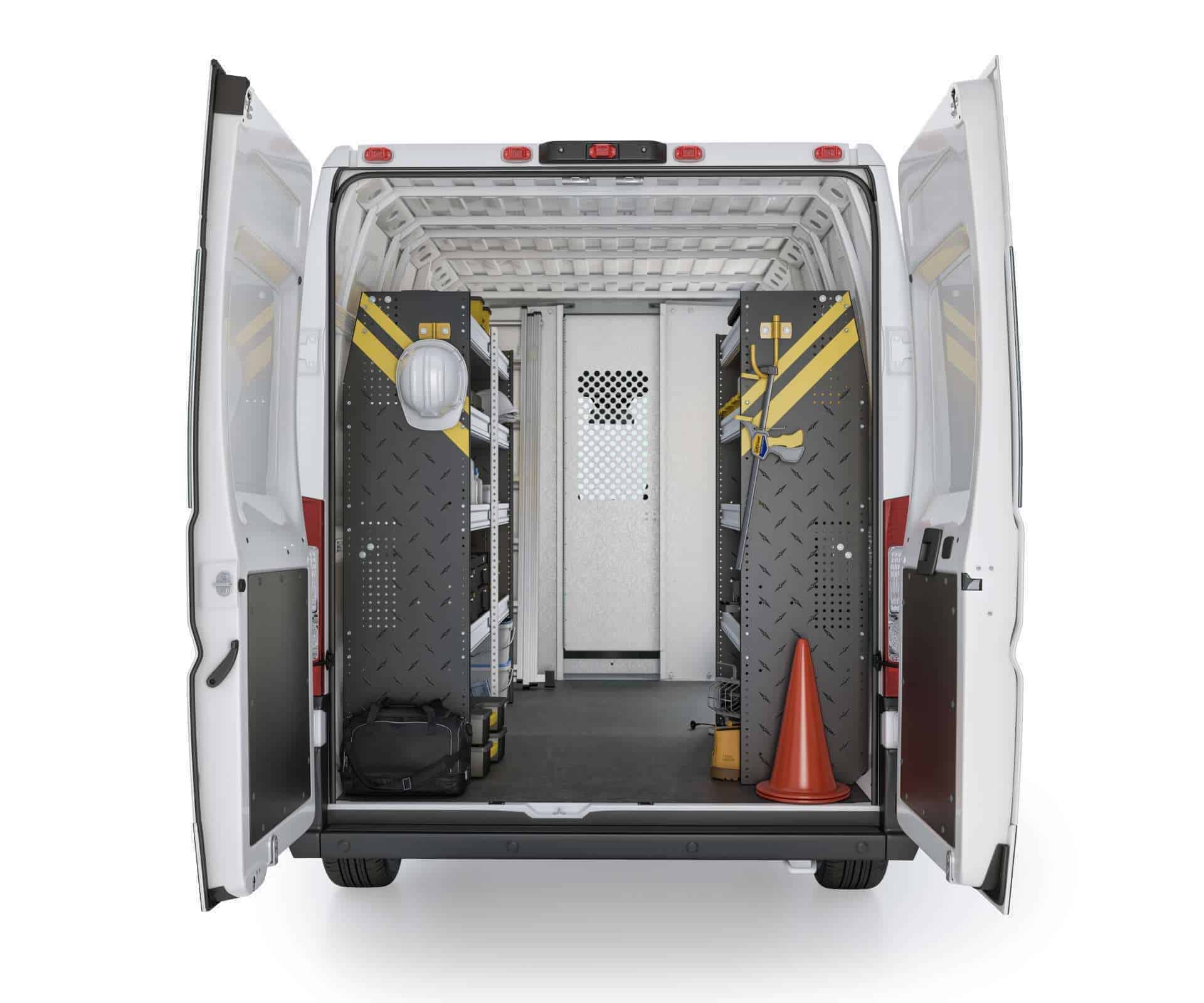 Mobile Service & Plumbing Van Shelving Package, RAM ProMaster, 118” / 136” WB – RPS-16