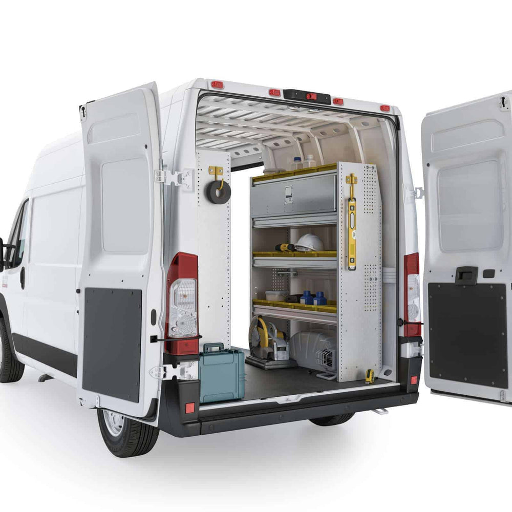 
                      
                        Aluminum Van Shelving Package, RAM ProMaster, 118” / 136” WB – RPS-27
                      
                    
