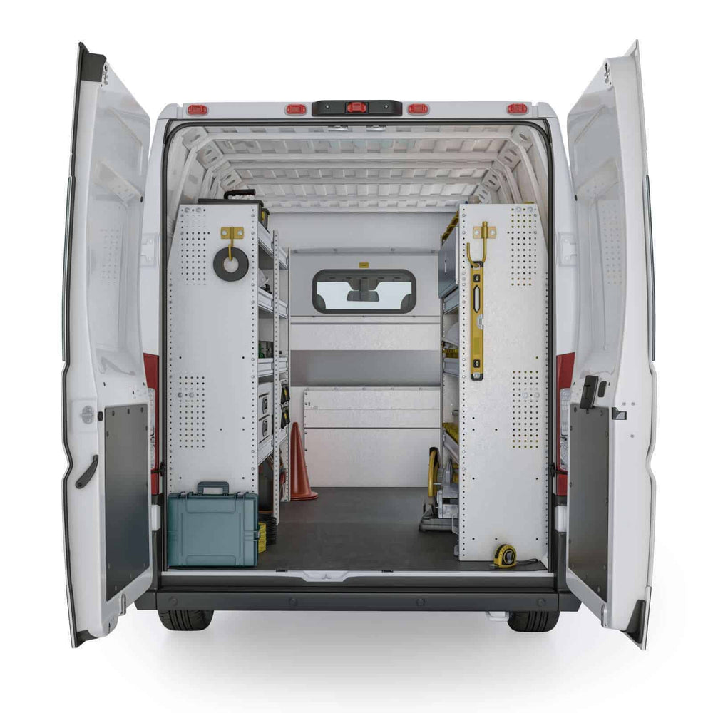 
                      
                        Aluminum Van Shelving Package, RAM ProMaster, 118” / 136” WB – RPS-27
                      
                    