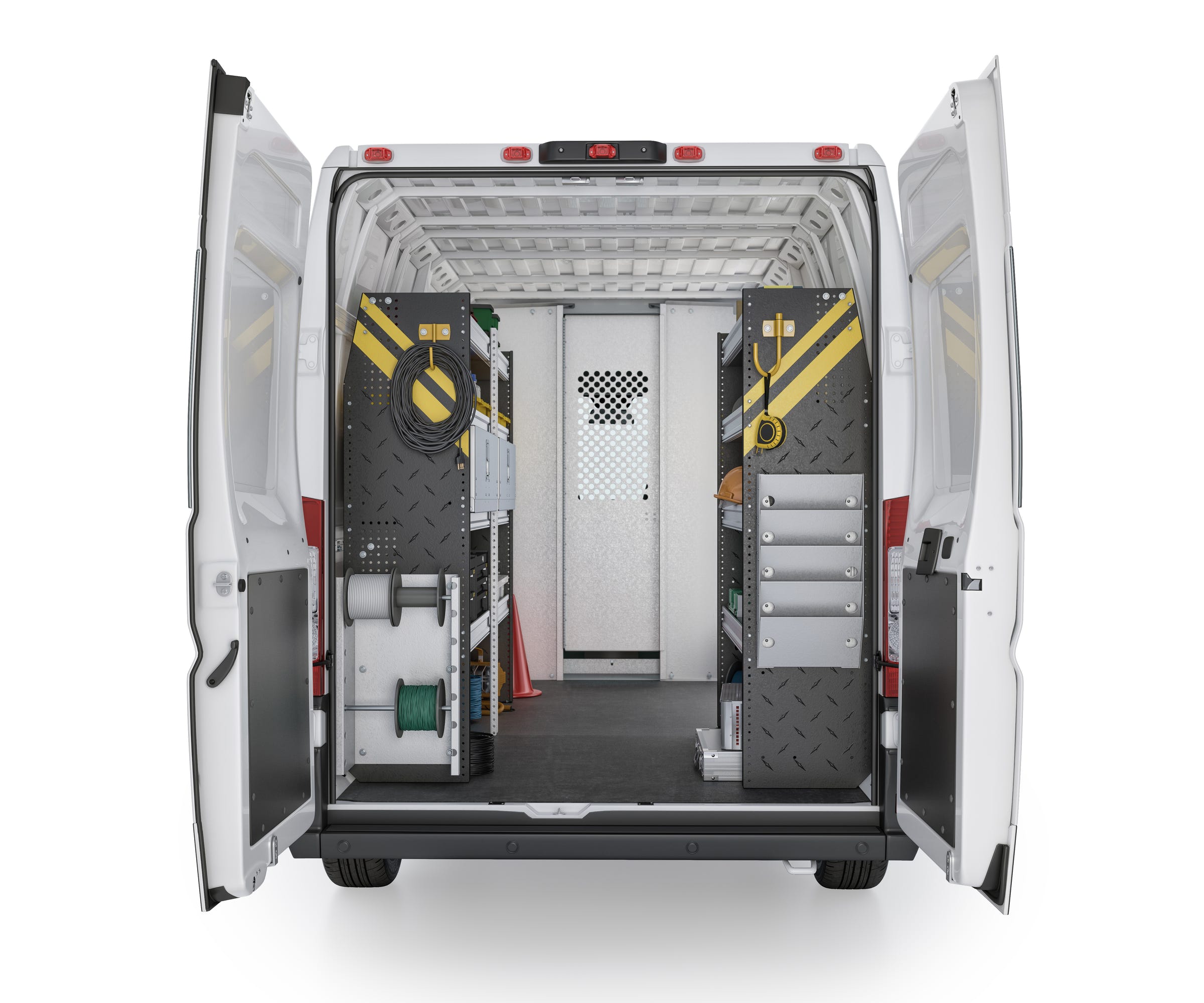 Electrician Van Shelving Package, RAM ProMaster, 159” WB – RPL-11