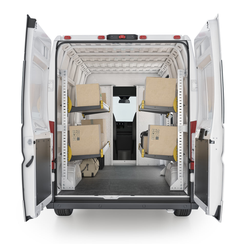 
                      
                        Delivery Van Shelving Package, RAM ProMaster, 118” / 136” WB – RPS-19
                      
                    