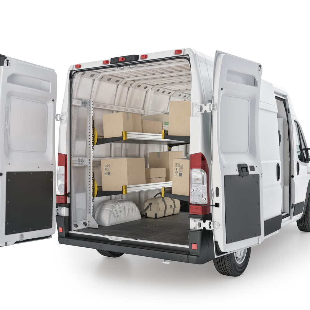 
                      
                        Delivery Van Shelving Package, RAM ProMaster, 118” / 136” WB – RPS-19
                      
                    