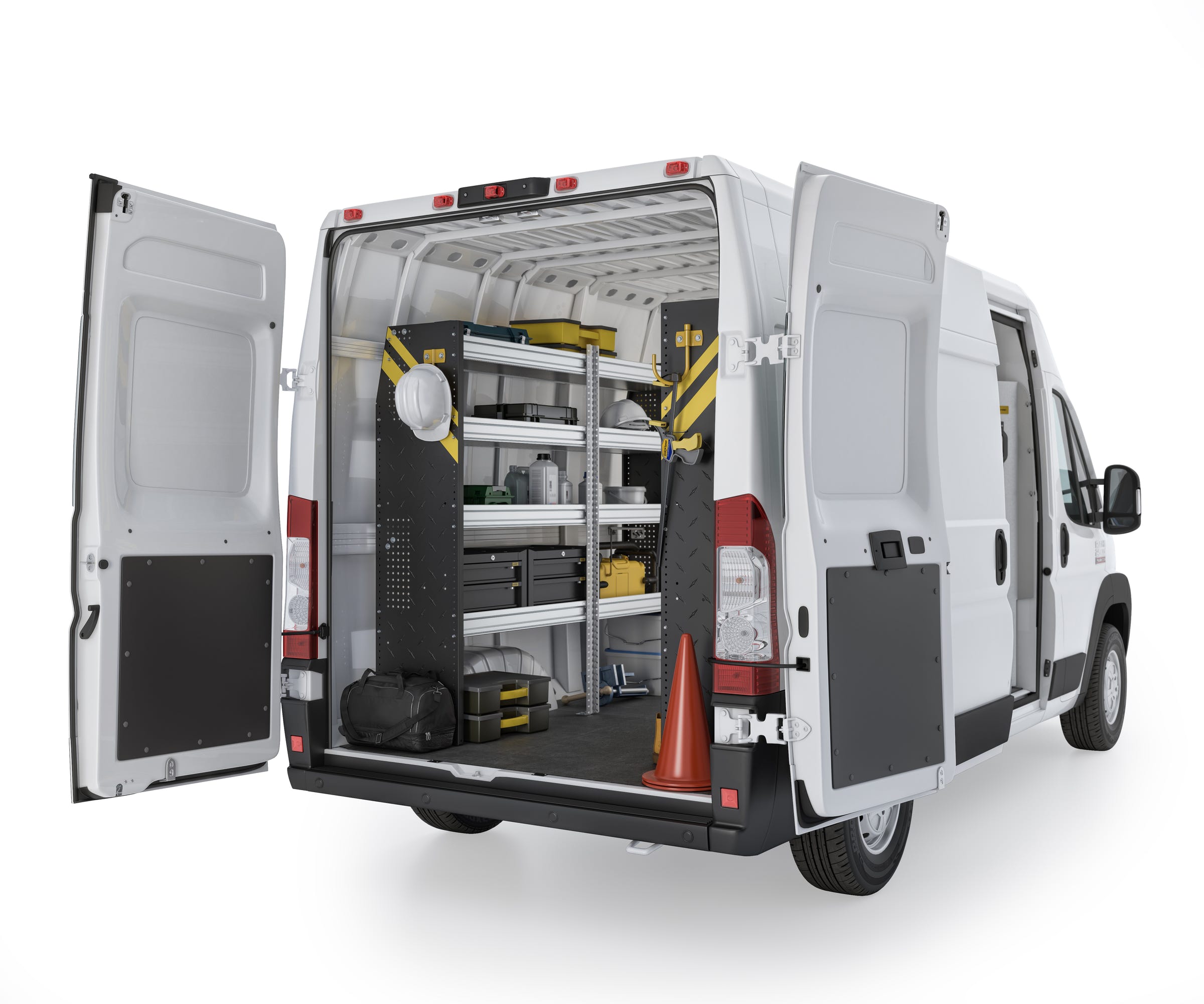 Mobile Service & Plumbing Van Shelving Package, RAM ProMaster, 159” WB – RPL-16