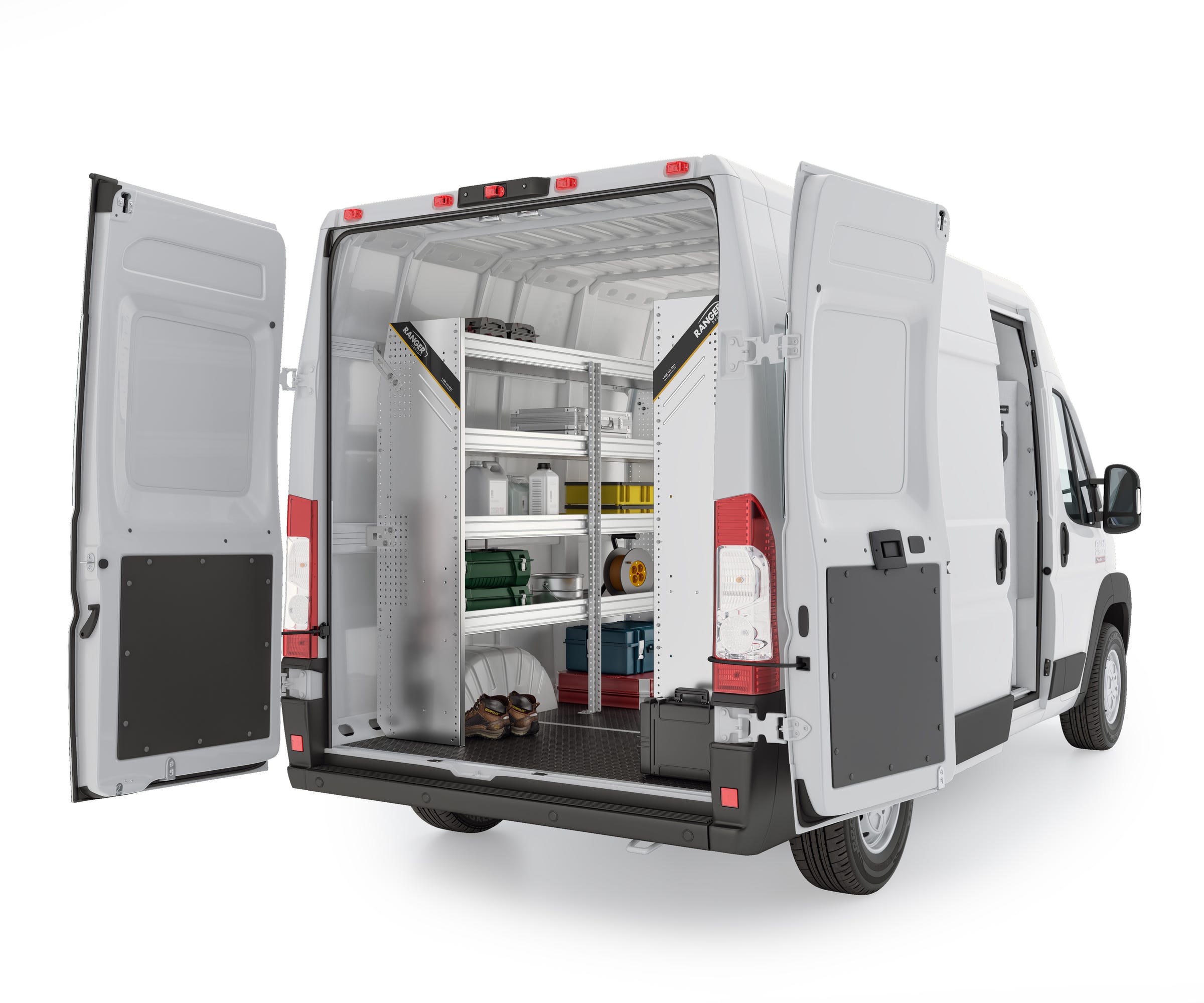 Aluminum Van Shelving Package, RAM ProMaster High Roof, 159”, 159" Ext. WB – RPL-27