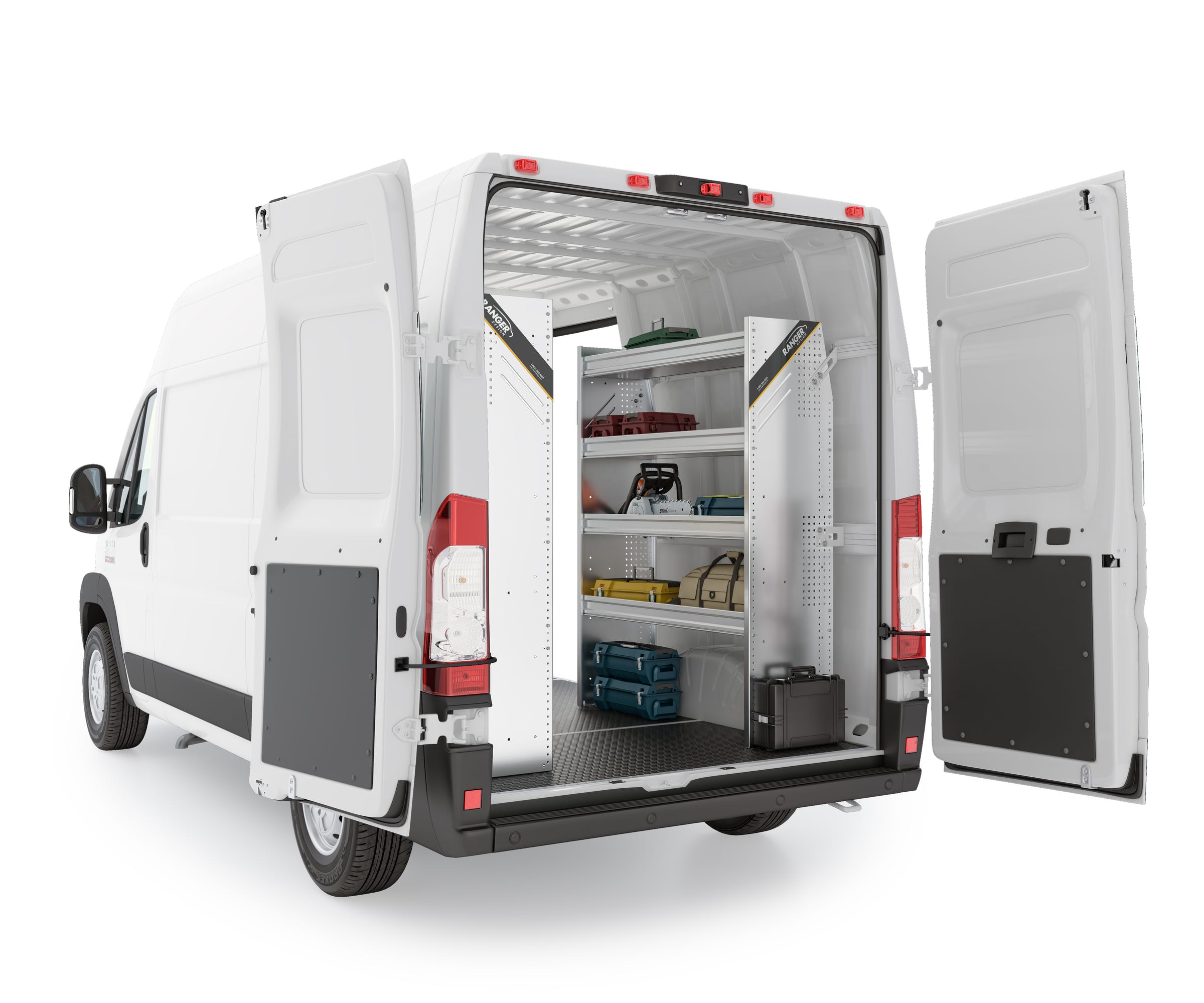 Aluminum Van Shelving Package, RAM ProMaster High Roof, 159”, 159" Ext. WB – RPL-27