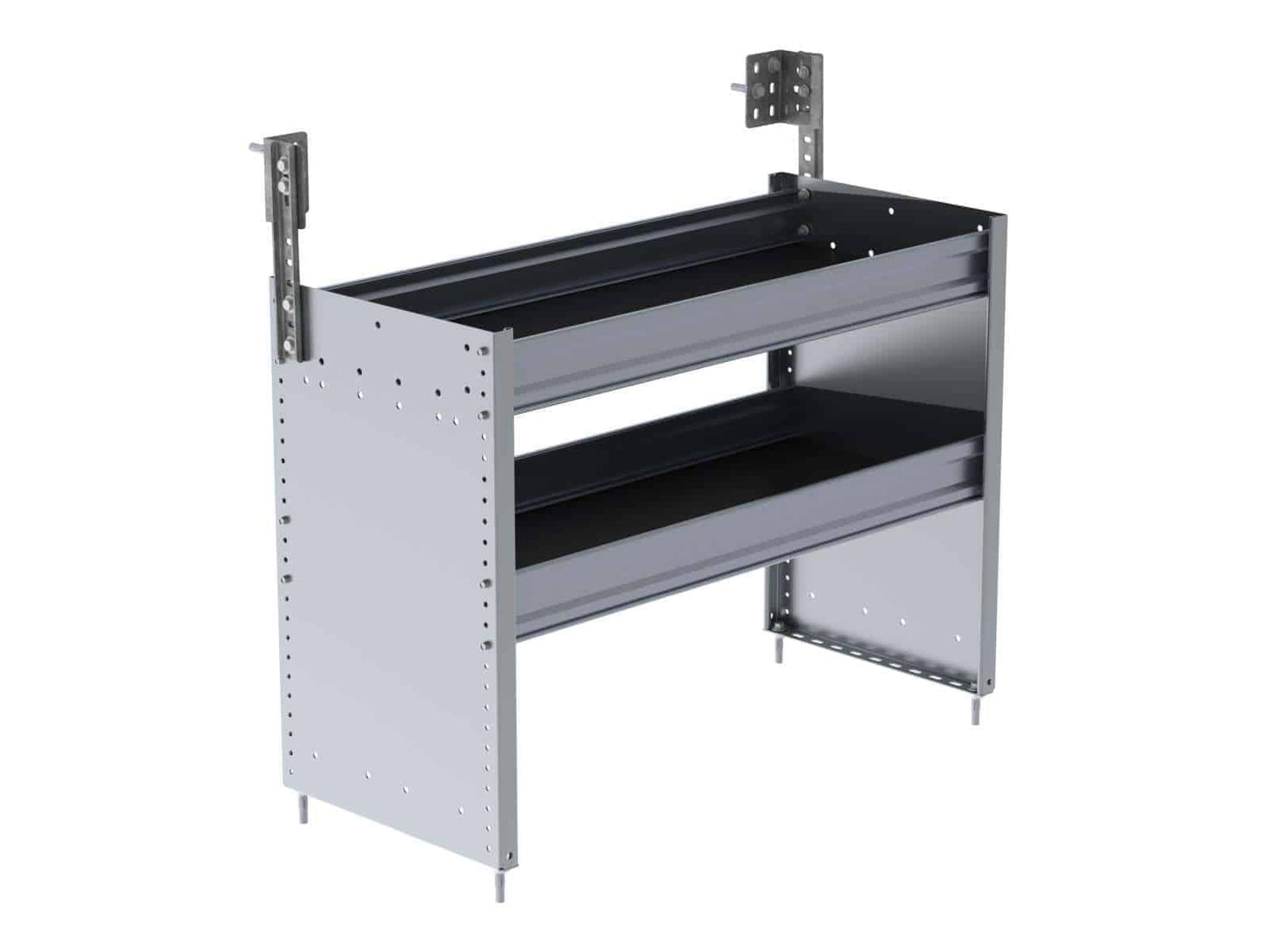 S2 Series Cargo Van Shelving, 36″ Wide, 2 Trays – S2-RA36-2