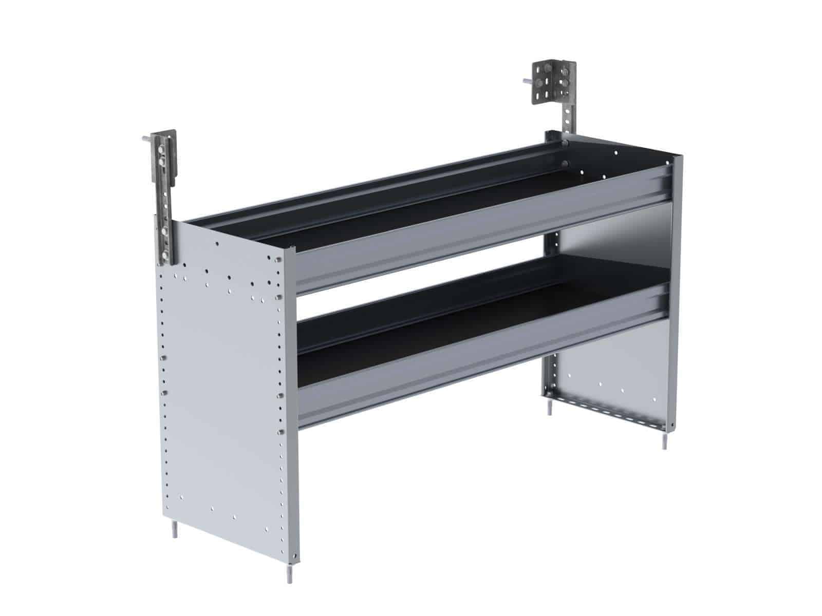 S2 Series Cargo Van Shelving, 48″ Wide, 2 Trays – S2-RA48-2
