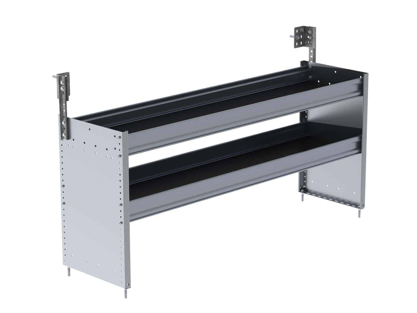 S2 Series Cargo Van Shelving, 60″ Wide, 2 Trays – S2-RA60-2