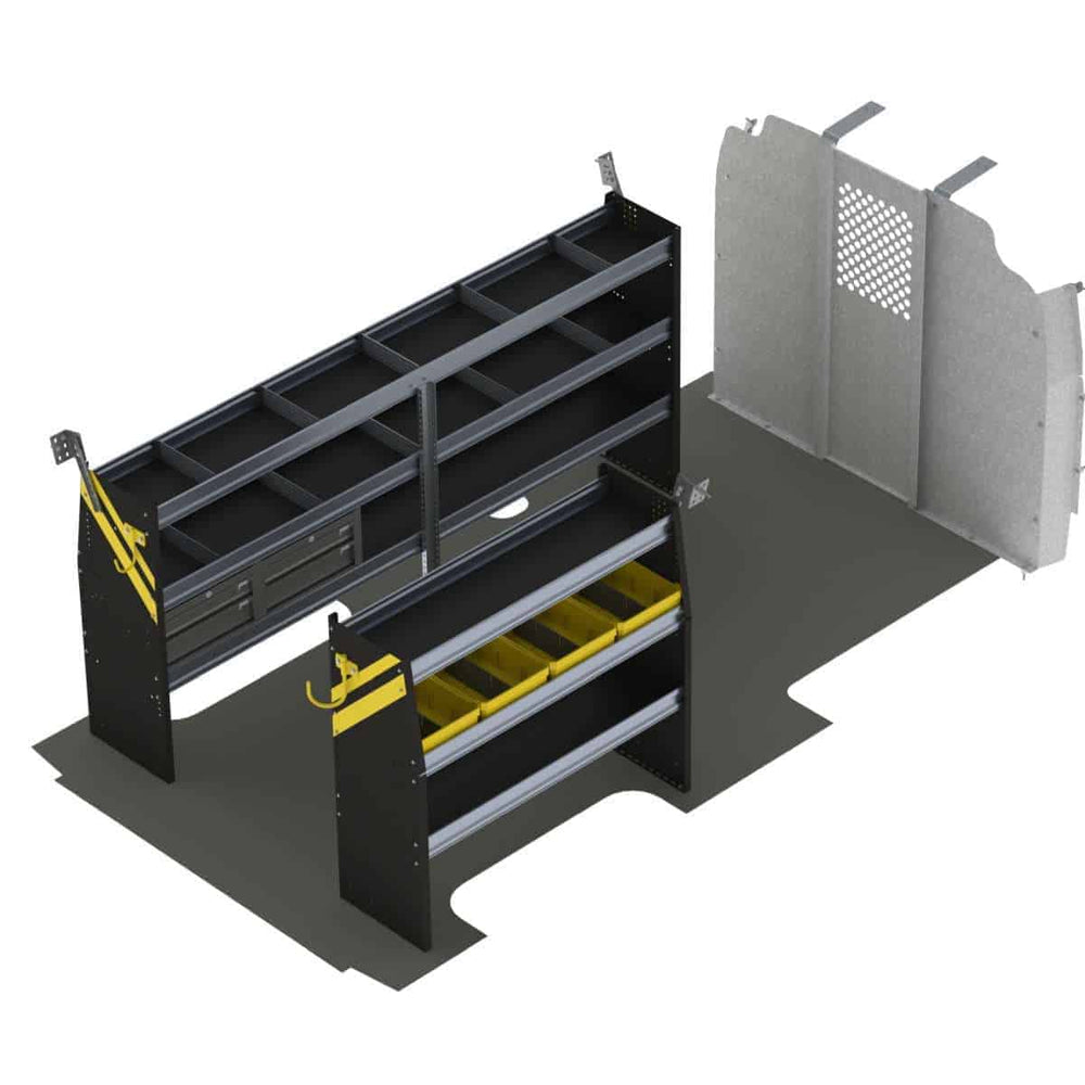 Mobile Service & Plumbing Van Shelving Package, Chevrolet Express, 155” WB – GSL-16