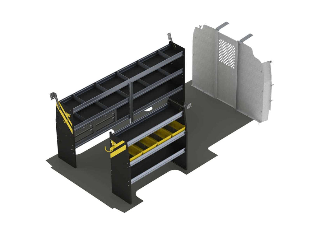 Mobile Service & Plumbing Van Shelving Package, Chevrolet Express, 155” WB – GSL-16