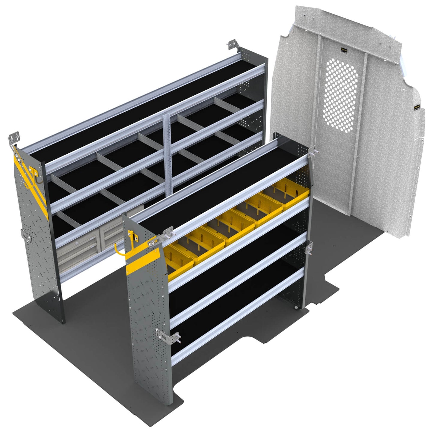 Mobile Service & Plumbing Van Shelving Package, Ford Transit High Roof – FTH-16