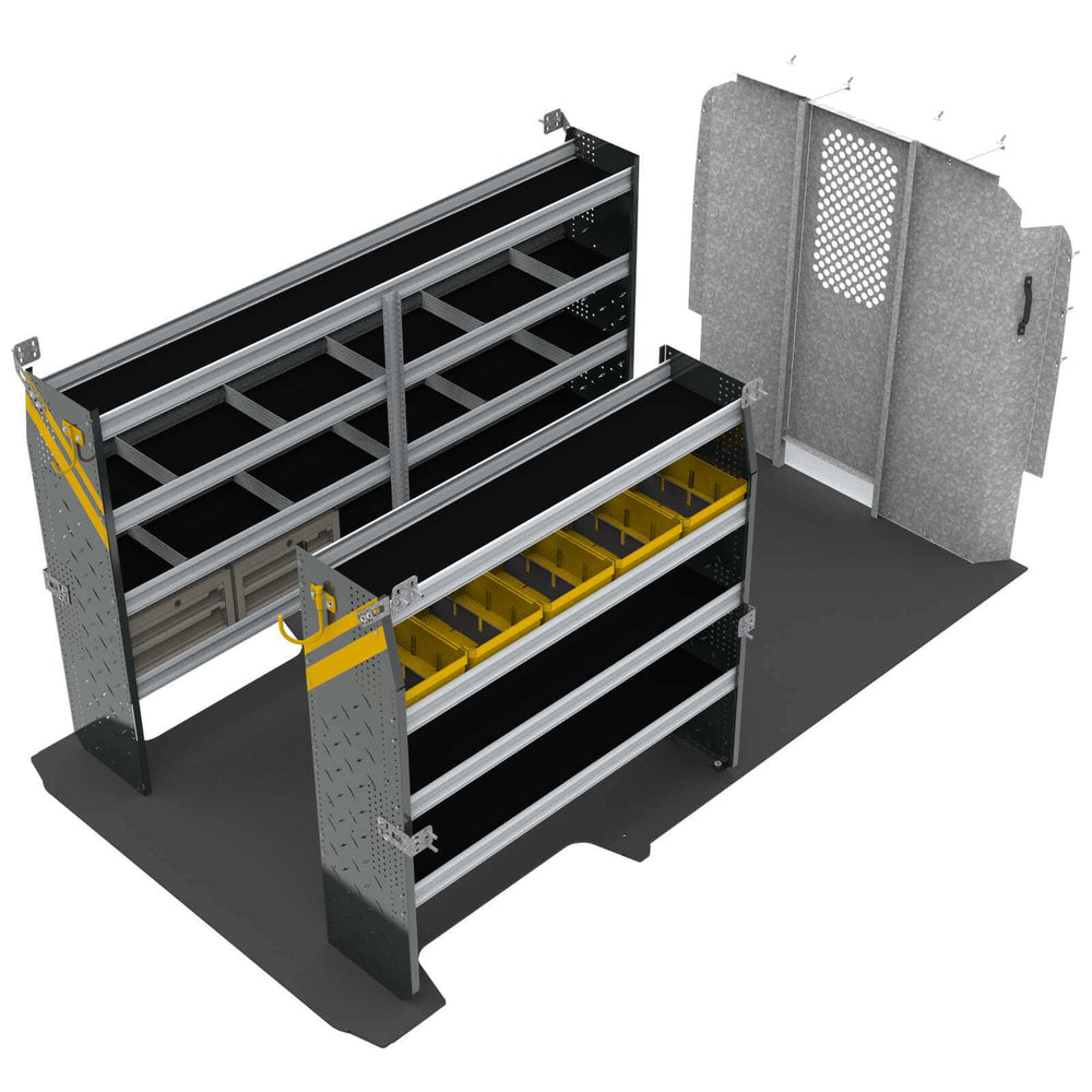 Mobile Service & Plumbing Van Shelving Package, RAM ProMaster, 159” WB – RPL-16