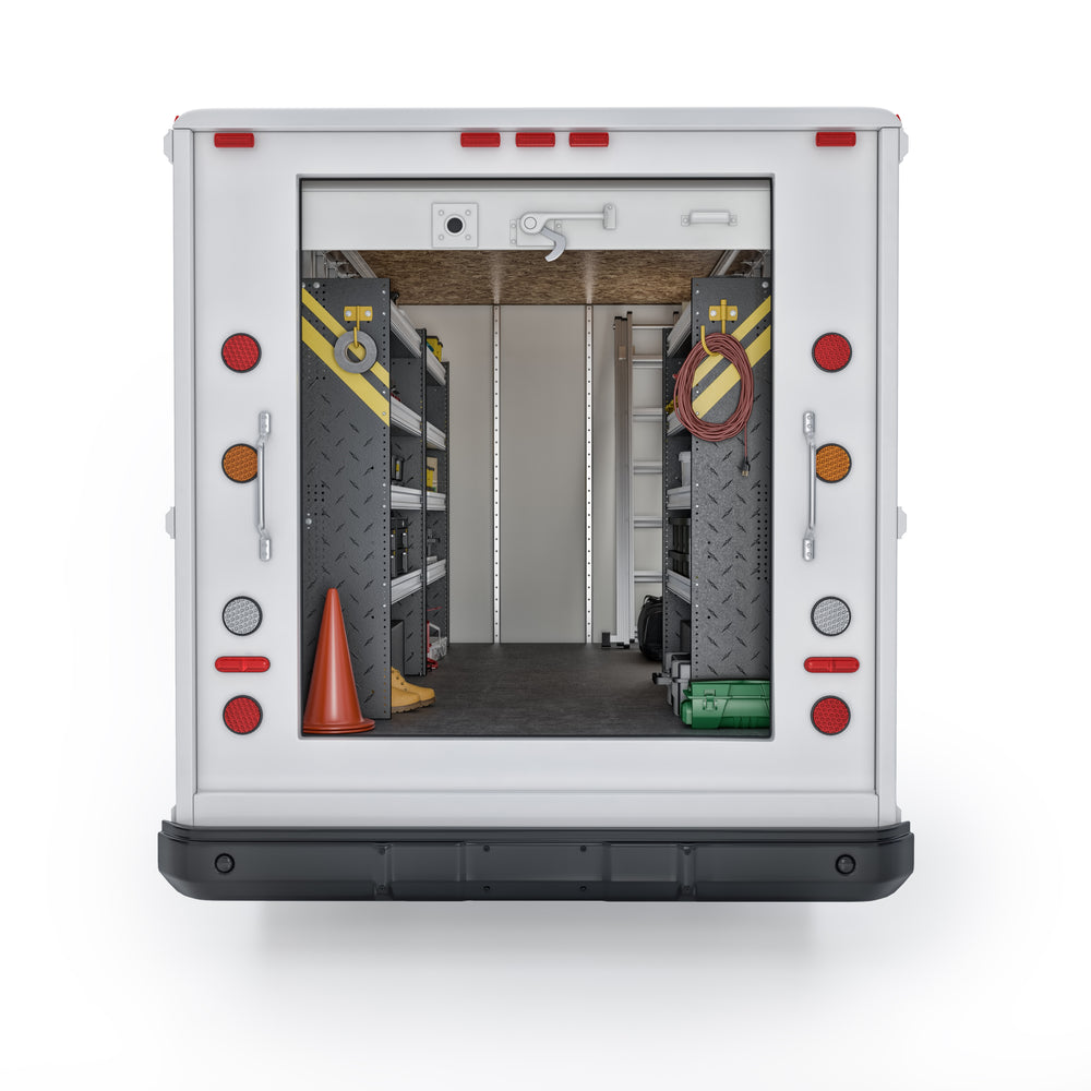 
                      
                        Mobile Service & Plumbing Van Shelving Package, 14′ Box Truck/Enclosed Trailer – BTL-16
                      
                    