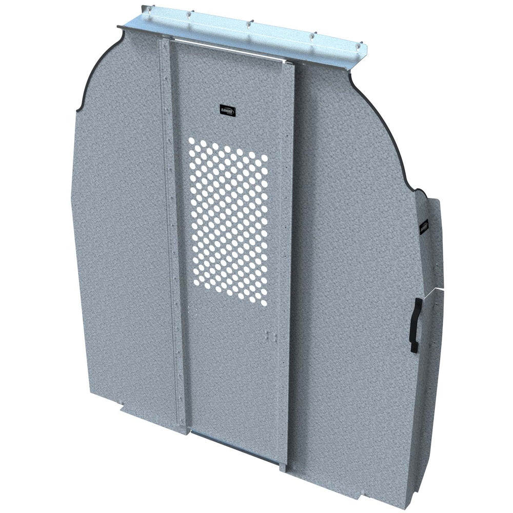 Swing Door Van Partition with Perforated Window, Steel, Sprinter High Roof – C30-DH