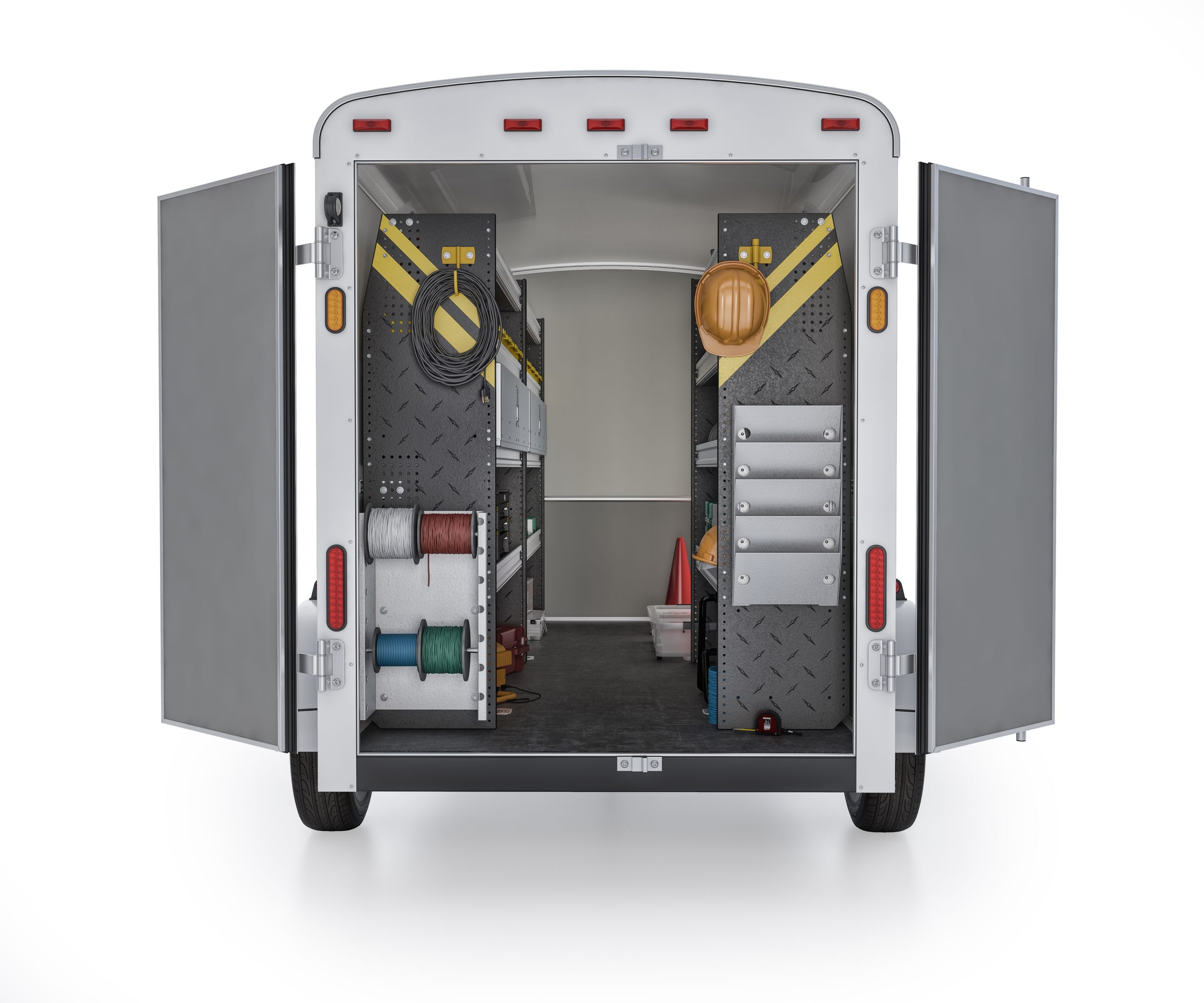 Electrician Van Shelving Package, 10′ Box Truck/Enclosed Trailer – BTS-11