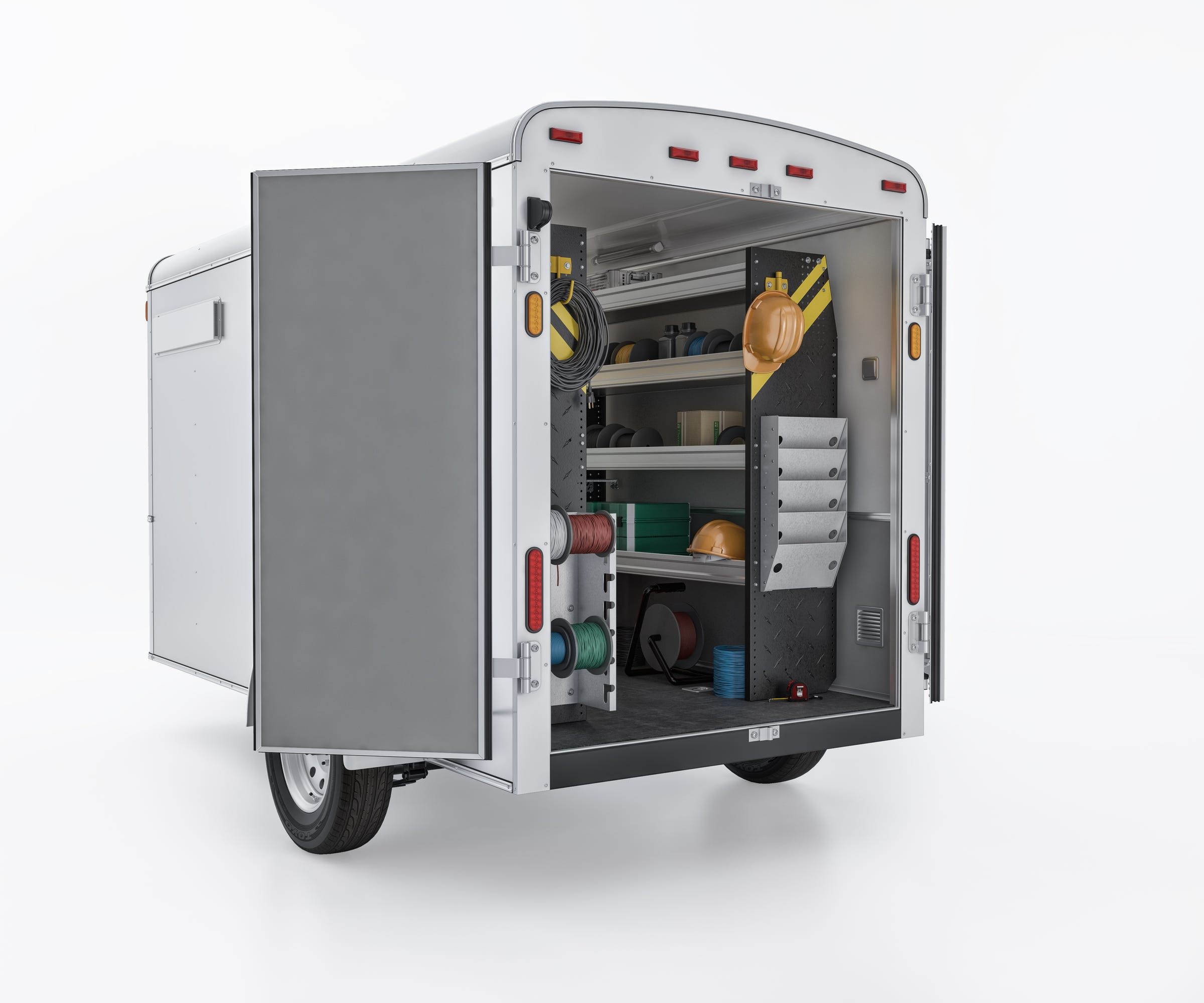 Electrician Van Shelving Package, 10′ Box Truck/Enclosed Trailer – BTS-11