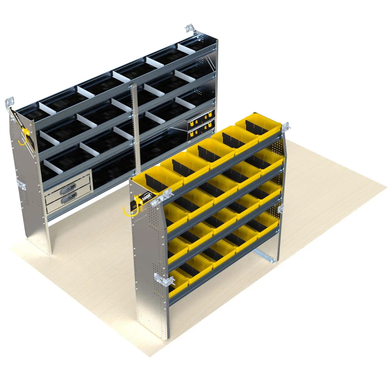 Aluminum Van Shelving Package, 10′ Box Truck/Enclosed Trailer – BTS-27