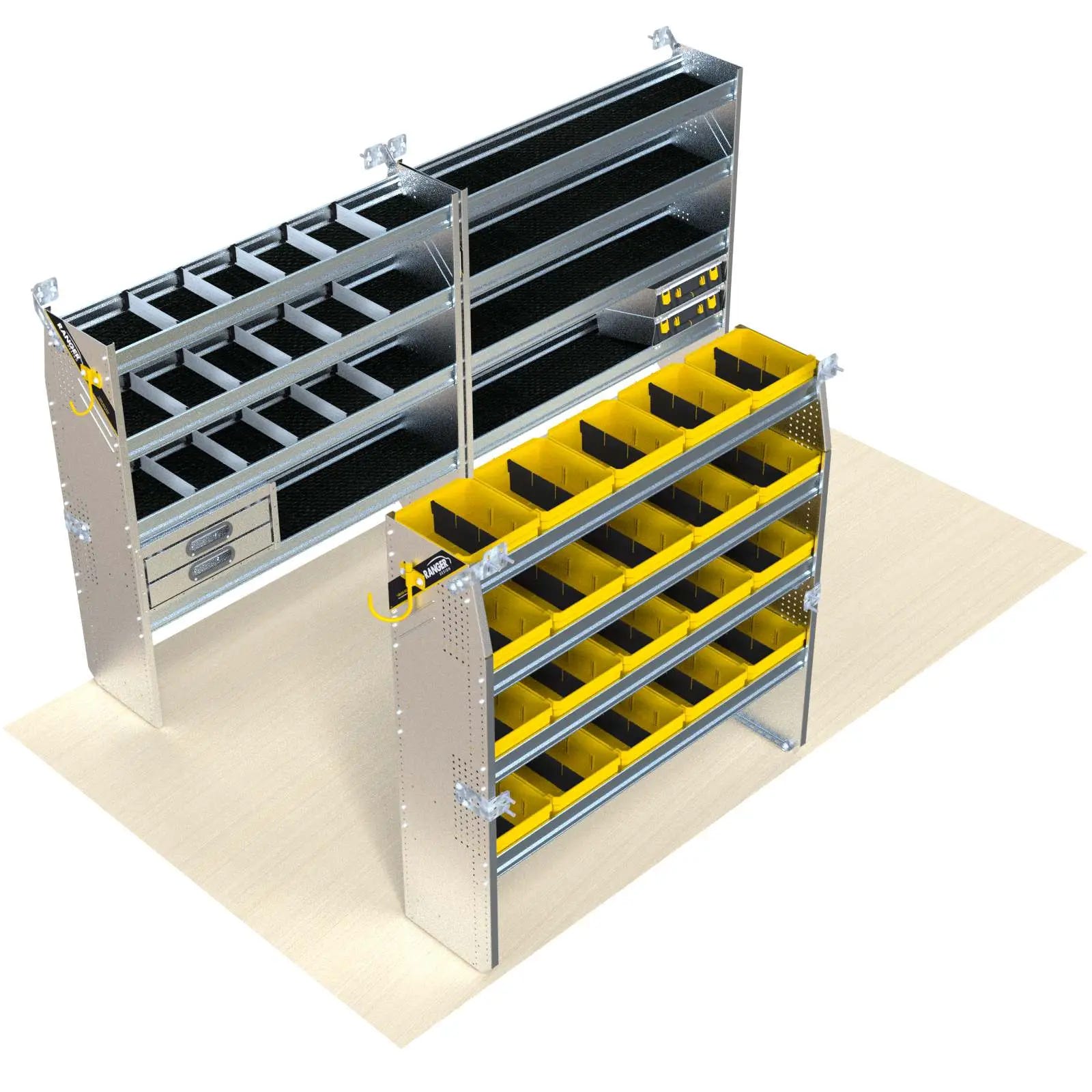 Aluminum Van Shelving Package, 14′ Box Truck/Enclosed Trailer – BTL-27