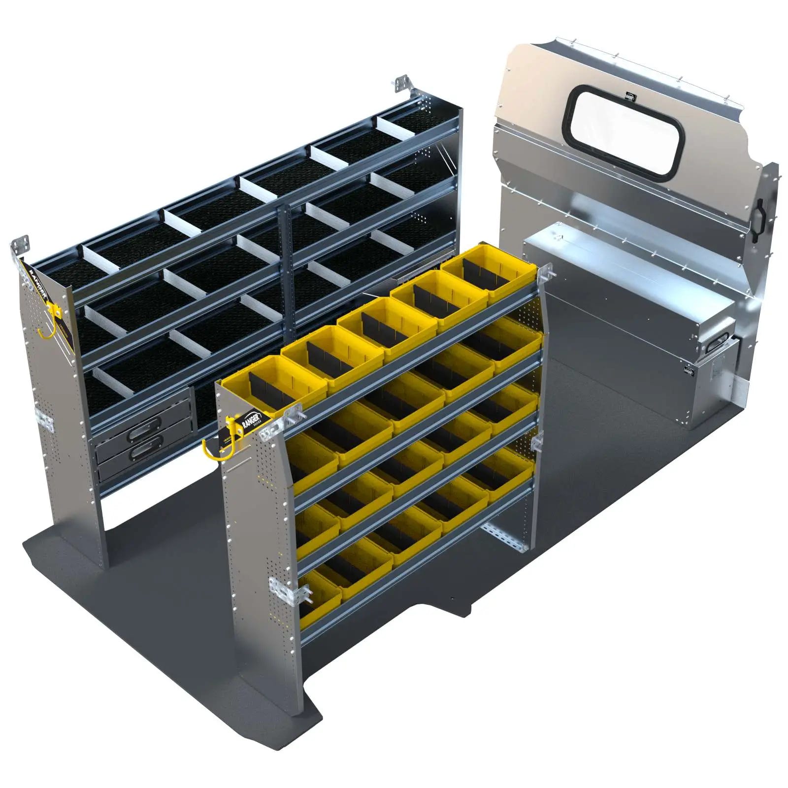 Aluminum Van Shelving Package, RAM ProMaster High Roof, 159”, 159" Ext. WB – RPL-27