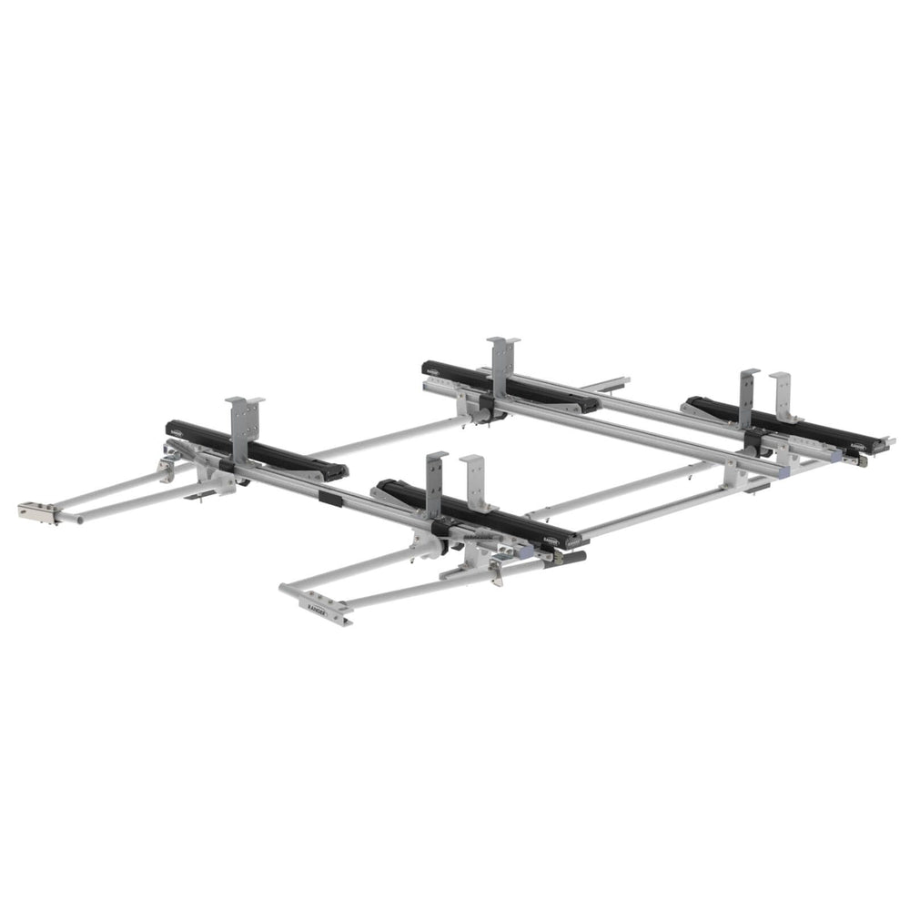 Max Rack Low Roof Drop Down Ladder Rack, Double Side, 3 Bar, Ford Transit LR LWB – 1850-FTL3