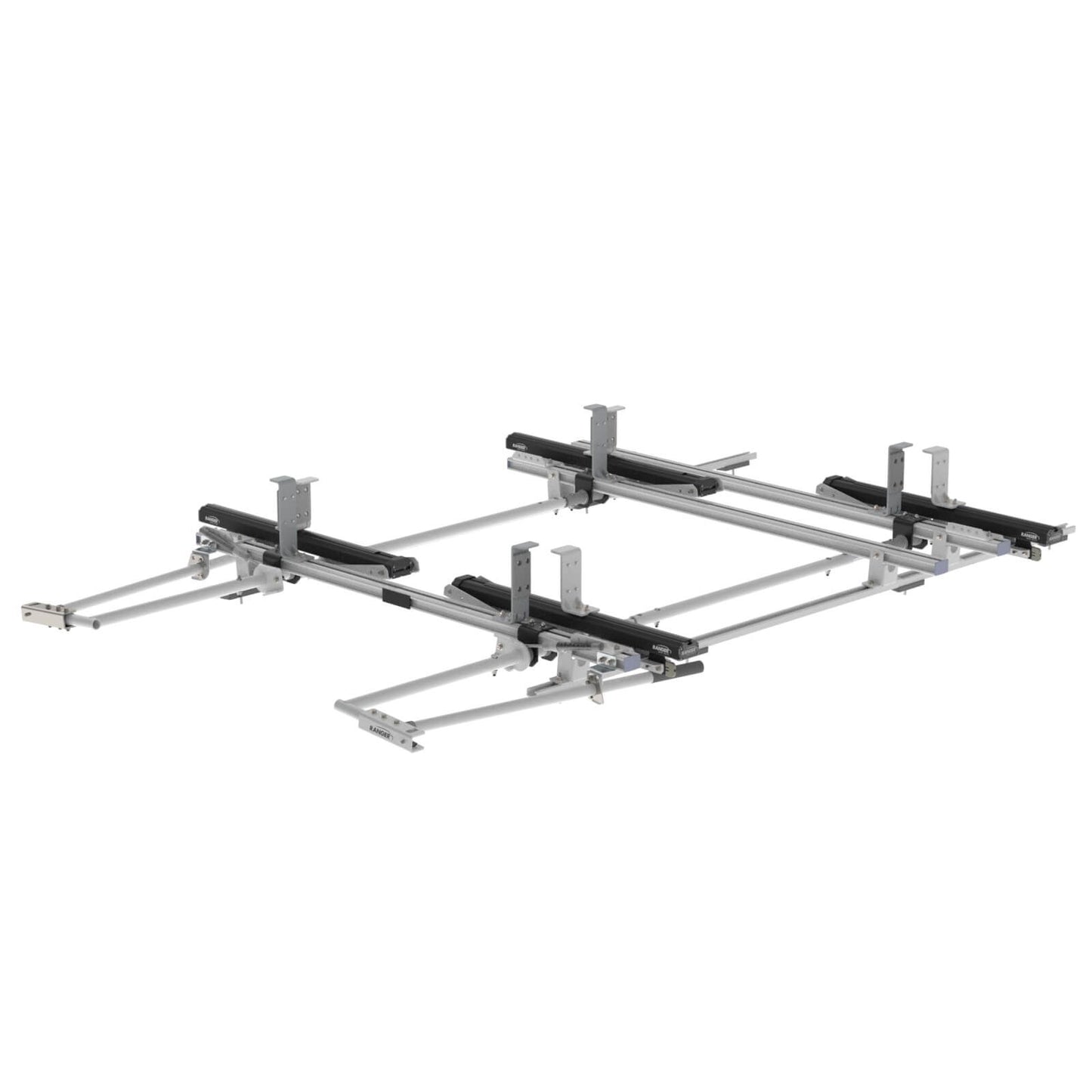 Max Rack Low Roof Drop Down Ladder Rack, Double Side, 3 Bar, Ford Transit LR LWB – 1850-FTL3