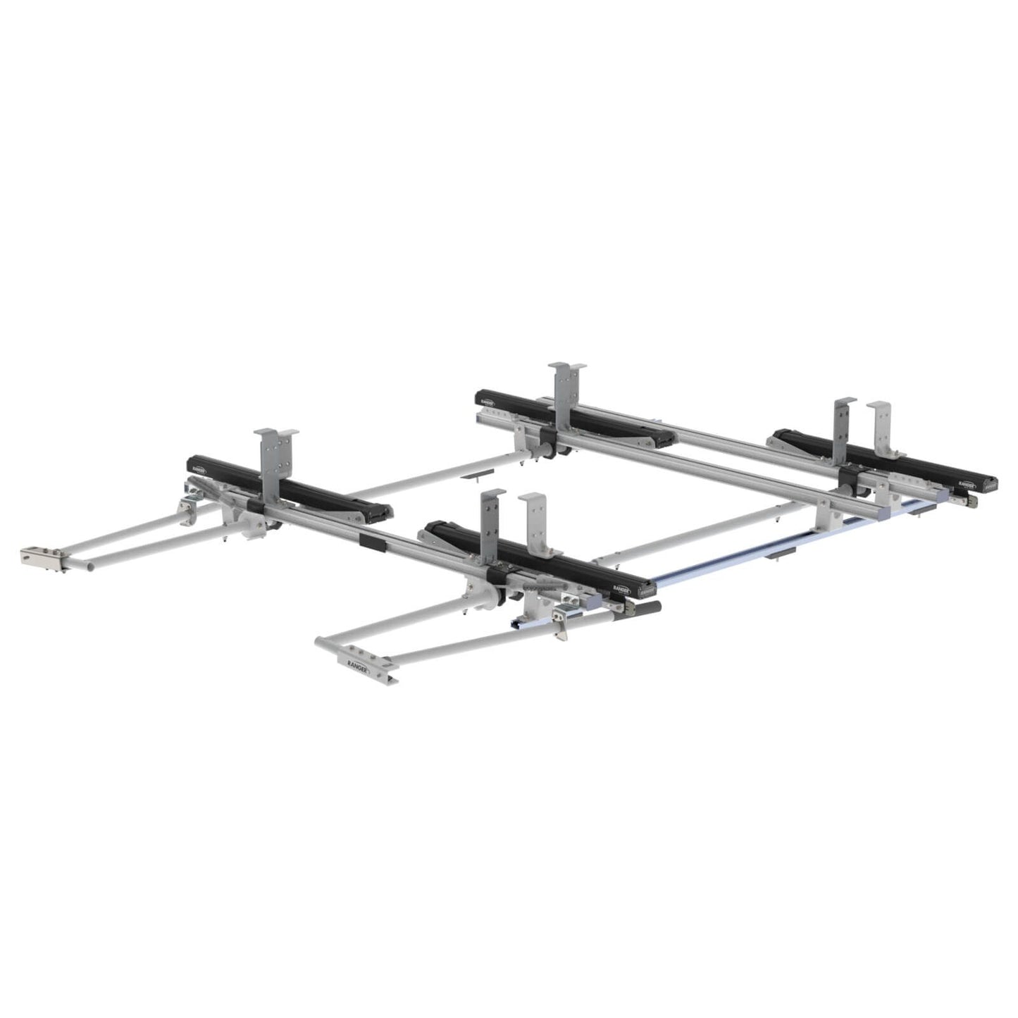 Max Rack Low Roof Drop Down Ladder Rack, Double Side, 3 Bar, Ford Transit LR RWB – 1850-FTR3