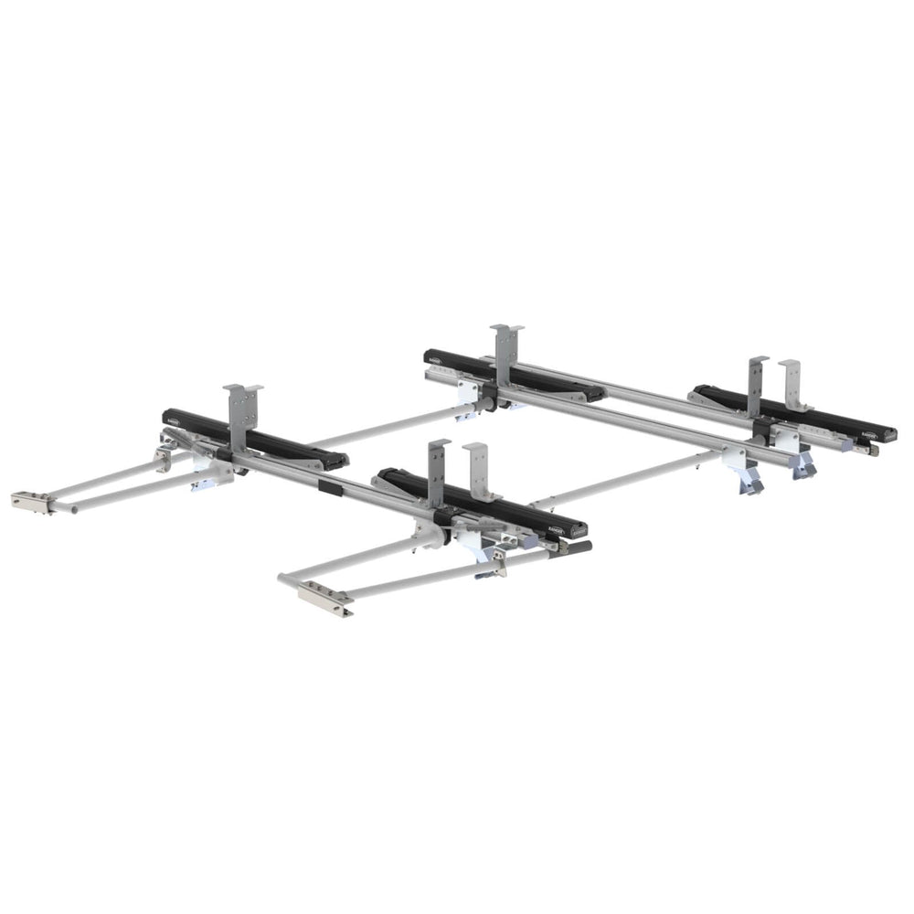 Max Rack Low Roof Drop Down Ladder Rack, Double Side, 3 Bar, GM Savana/Express – 1850-GS3