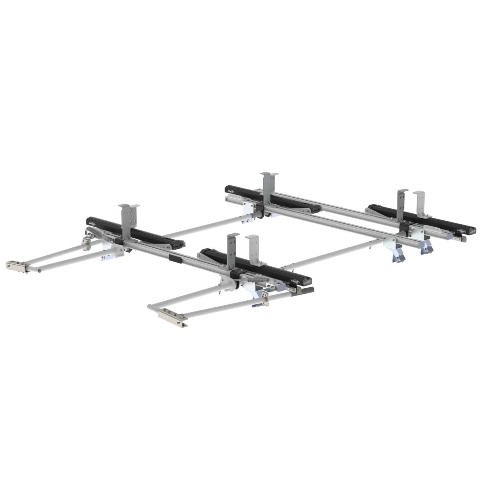 Max Rack Low Roof Drop Down Ladder Rack, Double Side, 3 Bar, GM Savana/Express – 1850-GS3
