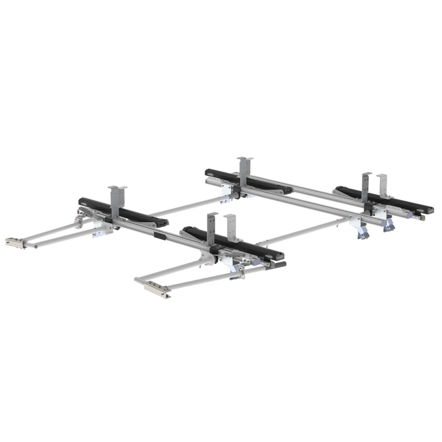 Max Rack Low Roof Drop Down Ladder Rack, Double Side, 3 Bar, GM Savana/Express – 1850-GS3