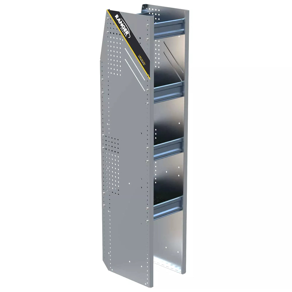 N5 Composite Aluminum Van Shelving, Bookshelf, 12″ Wide, 4 Trays – N5-RA12-4C