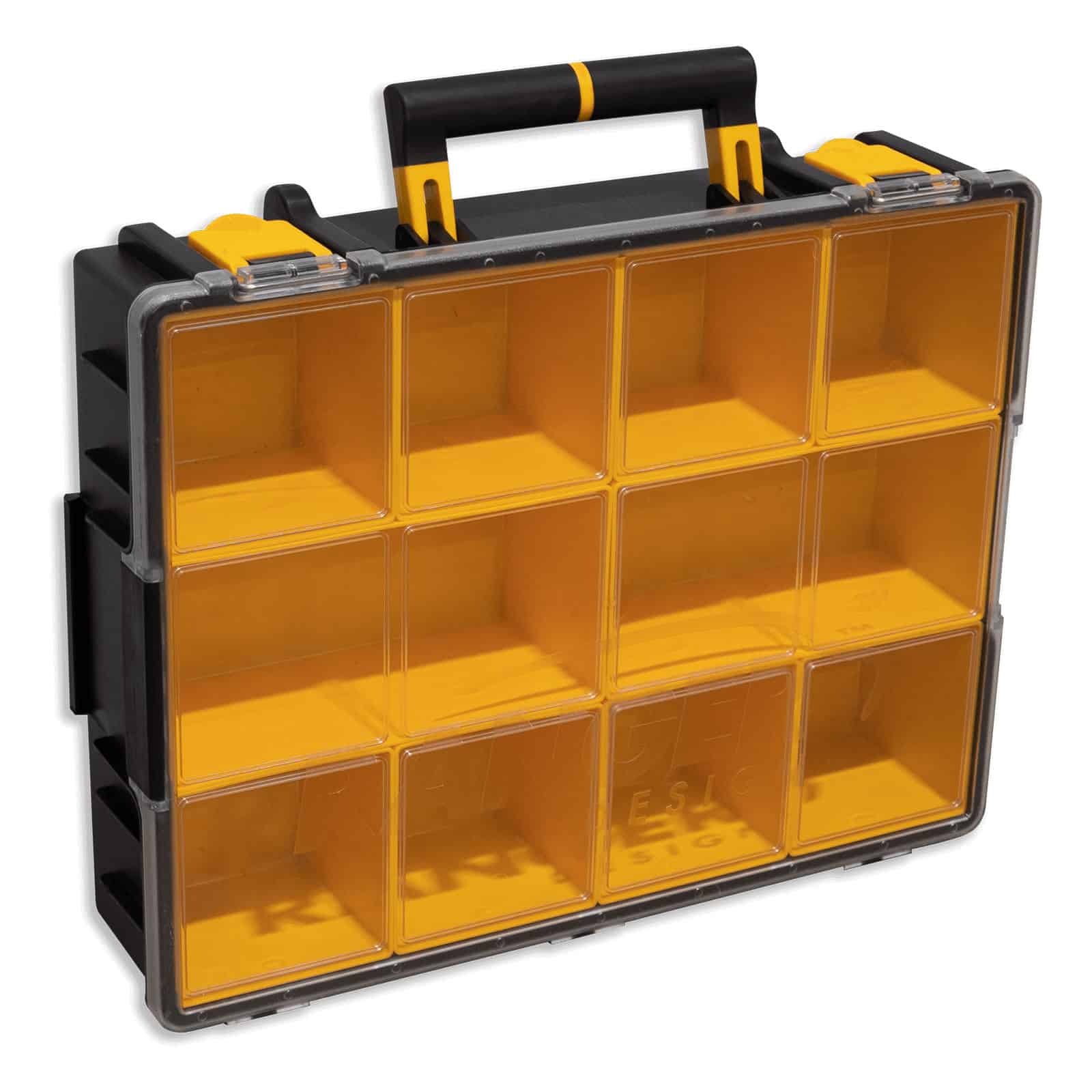 Partskeeper Parts Organizer Aluminum Storage Cabinet w/ 8 Carry Cases & 2 Shelves – C5-PA18-8